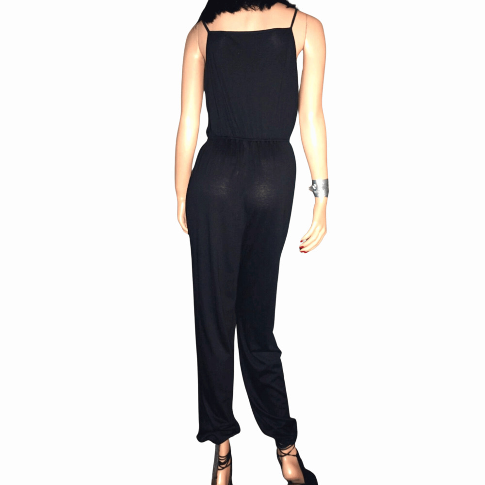 Black Jumpsuit, Spaghetti Strap, Women's Cupshe, Soft Stretch, Sz Large - Picture 6 of 11